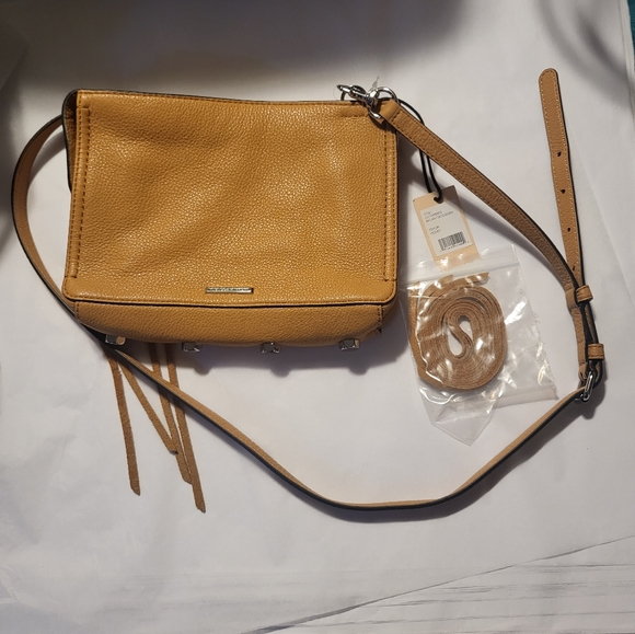 Rebecca Minkoff. Yellow Leather Crossbody.  6"x9" - Picture 3 of 5